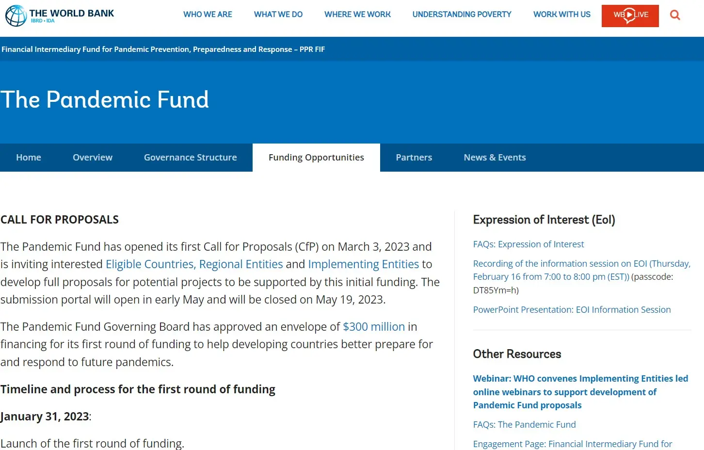 03-EnlacesInteres-Financial intermediary fund for pandemic prevention preparedness and response Financial intermediary fund for pandemic prevention preparedness and response
